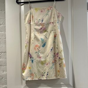 Showpo Cream Floral Dress